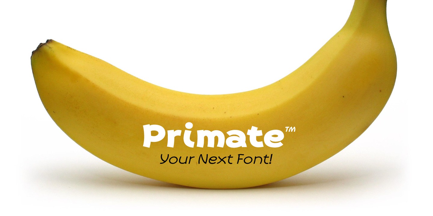 Пример шрифта Primate Light Italic